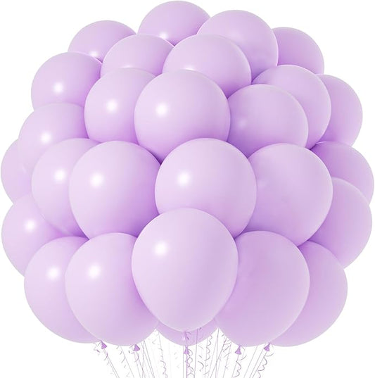 Voircoloria Pastel Purple Balloons, 66pack 12inch Light Purple Latex Party Balloons for Birthday Baby Shower Graduation Wedding Gender Reveal Anniversary Party Decorations
