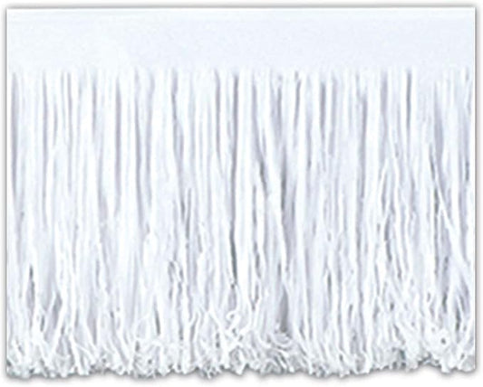 Beistle 15" x 10' 6-Ply Tissue Fringe Drape, White, 2/Pack (55285-W)