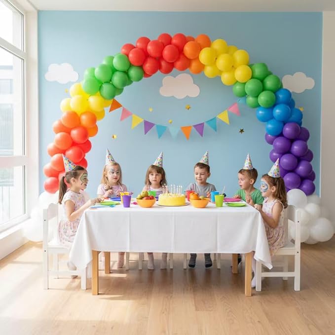Rainbow Balloon Arch Kit - 211Pcs 8 Assorted Colors Balloon Garland Kit for Birthday Party Kids Baby Shower Wedding Anniversary Christmas Pride Rainbow Colorful Supplies Party Decorations