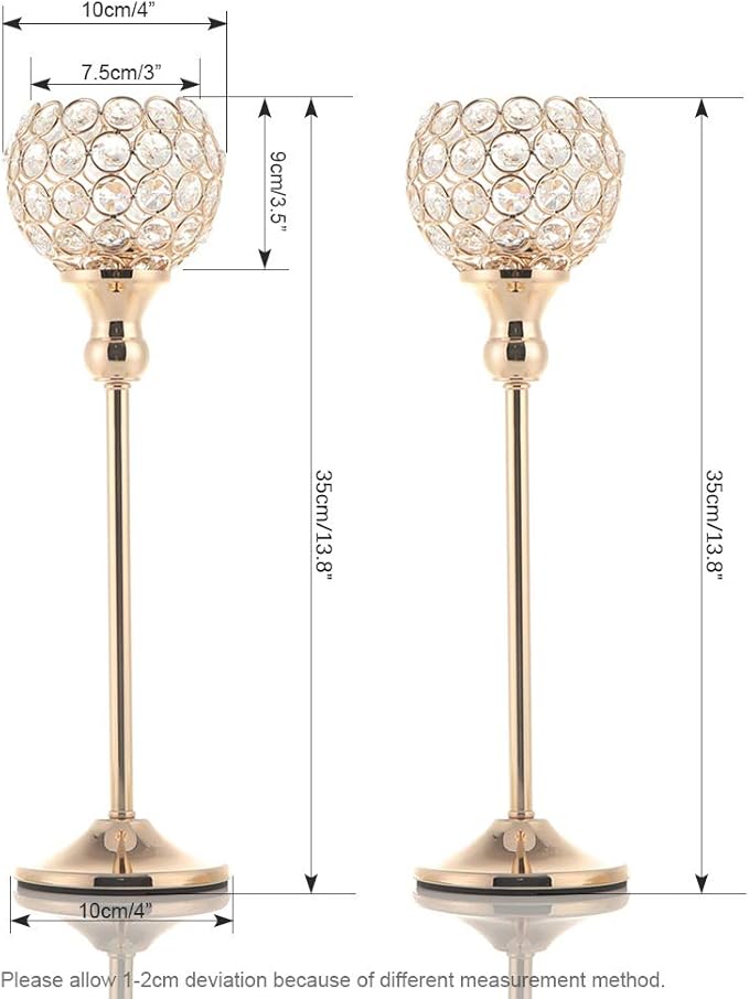 Votive Candle Holders Pack of 2 for Modern Anniversary Celebration Halloween Wedding Coffee Table Decorative Centerpieces