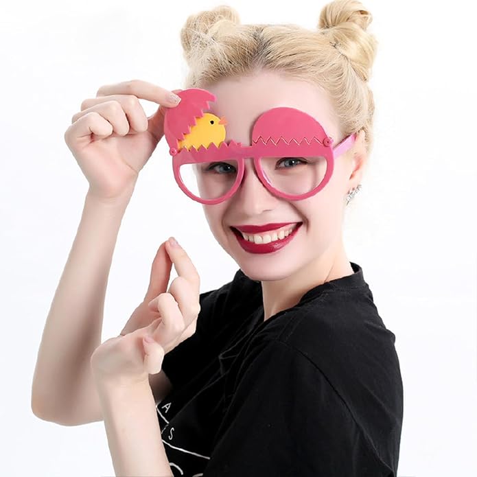 Party Glasses -2Pcs Funny Plastic Glasses for Party Costume Accessories- Birthday Party Favors