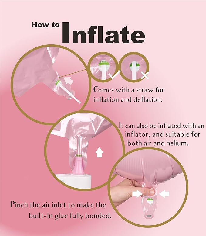 SUWEN 40 Inch Large Pink 24 Number Balloons Big Foil Helium Number Balloons 0-9 Jumbo Happy 24th Mylar Birthday Party Decorations for Women 42 Anniversary Party Supplies