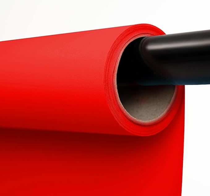 Kate Seamless Paper Backdrop Red Paper Backdrop Seamless Backdrop Paper Rolls (53''x32.8' Scarlet)