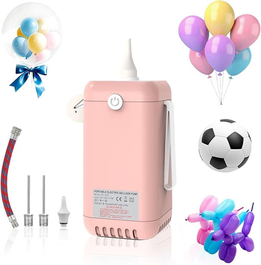 Ball Pump Balloon Pumps Electric, Balloon Pump Portable Long Animal Balloon Pump, Electric Blower Machine Inflator Basketball Pump 260 Balloon Pump for Party/Wedding/Birthday Decorations