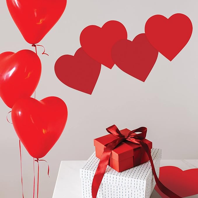 Beistle 36-Piece RedPrinted Heart Cutout, 12-Inch