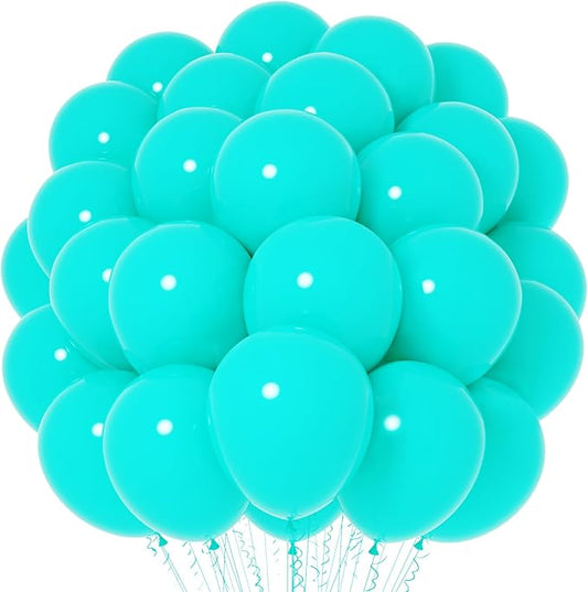Voircoloria Teal Blue Balloons, 66pack 12inch Turquoise Blue Latex Party Balloons for Wedding, Birthday, Graduation, Bridal Shower, Valentine's Day, Baby Shower, Gender Reveal Party Decorations