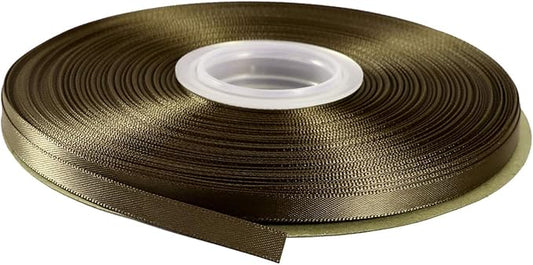 ITIsparkle 1/4" Inch Double Faced Satin Ribbon 50 Yards-Roll Set for Gift Wrapping Scrap Books Party Favor Hair Braids Baby Shower Decoration Floral Arrangement Craft Supplies, Dark Olive Ribbon