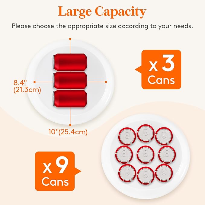 Lifewit Plastic 3 Tier Serving Tray for Party, 25 cm/10" White Reusable Round Serving Platters with Black Collapsible Metal Stand, Decorative Dessert Table Display Set for Veggie, Fruit, Cookies