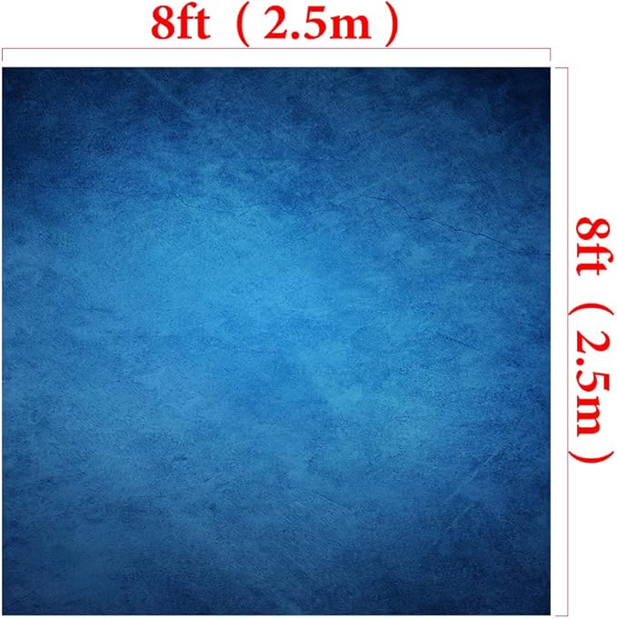 Kate 8×8ft Blue Portrait Photography Backdrop Abstract Photo Background for Photographer Video Pictures Photo Studio Prop Fabric
