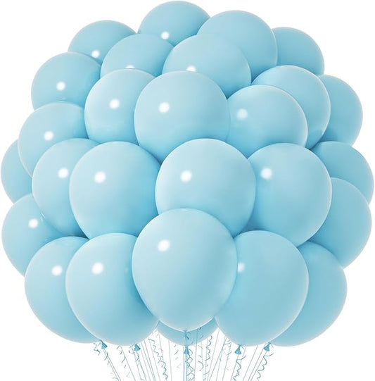 Voircoloria Pale Aqua Balloons, 66pack 12inch Aqua Blue Latex Party Balloons for Wedding, Birthday, Graduation, Bridal Shower, Baby Shower, Gender Reveal, Anniversary, Bachelorette Party Decorations