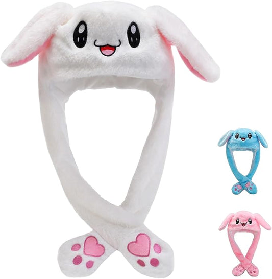 LYLPYHDP Bunny Hat, Funny Plush Bunny Hats, Plush Christmas Rabbit Hat, Party Cosplay Cute Animal Hats.
