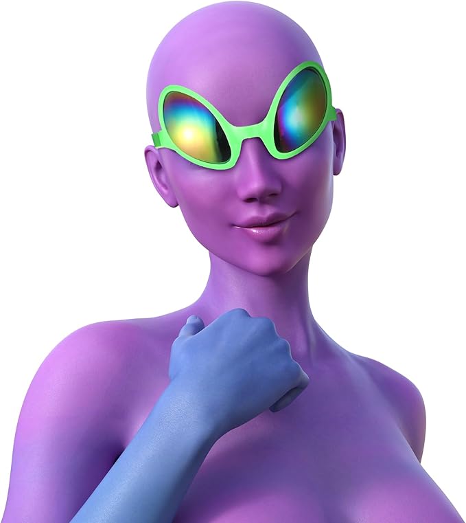 Bencailor 12 Pack Alien Glasses with Lenses Funny Alien Sunglasses Bulk for Cosplay Costume Accessories Carnival Mardi Gras Party Favor (Mixed Colors)
