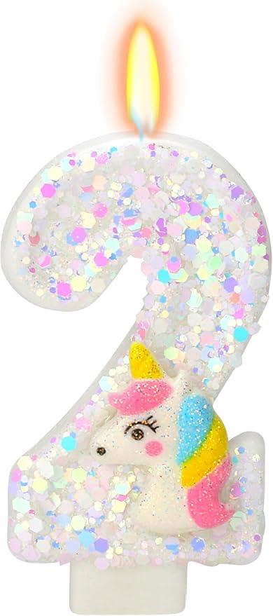 Birthday Candles - Number 2 Candle, Birthday Candles for Cake, Cartoon Birthday Party Supplies, Birthday Decorations for Cake Topper