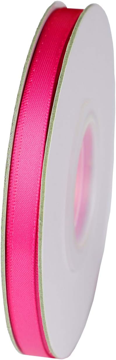 ITIsparkle 1/4" Inch Double Faced Satin Ribbon 50 Yards-Roll Set for Gift Wrapping Scrap Books Party Favor Hair Braids Baby Shower Decoration Floral Arrangement Craft Supplies, Garden Rose Ribbon