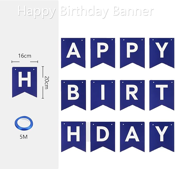Happy Birthday Banner Party Banner Birthday Hanging Decoration for Women Men Girls Boys Adults Pets Party Backdrop Wall Decor Party Supplies
