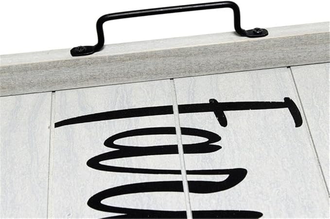 Elegant Designs HG2000-GFF Decorative Wood Serving Tray w/Handles, 15.50" x 12", Farm Fresh