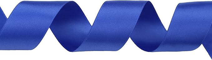 ITIsparkle 1" Inch Double Faced Satin Ribbon 50 Yards-Roll Set for Gift Wrapping Scrap Books Party Favor Hair Braids Baby Shower Decoration Floral Arrangement Craft Supplies, Royal Ribbon