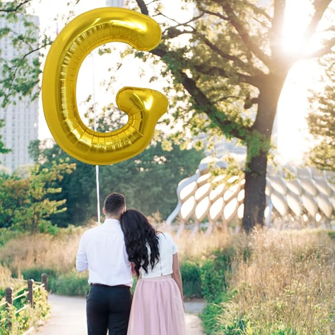 TONIFUL 40 Inch Large Gold Letter G Balloons, Foil Mylar Big Balloons for 2026 New Year Eve Graduation Wedding Baby Shower Birthday Party Anniversary Supplies Decorations