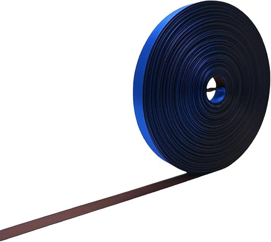 3/8 Ribbon, Blue & Coco Brown Two-Tone Double Faced Satin Ribbon for Gift Wrapping, Flower Bouquet, Bow, Hair, Wedding, DIY Crafts, Holiday Party Decorations, 30 Yards Total