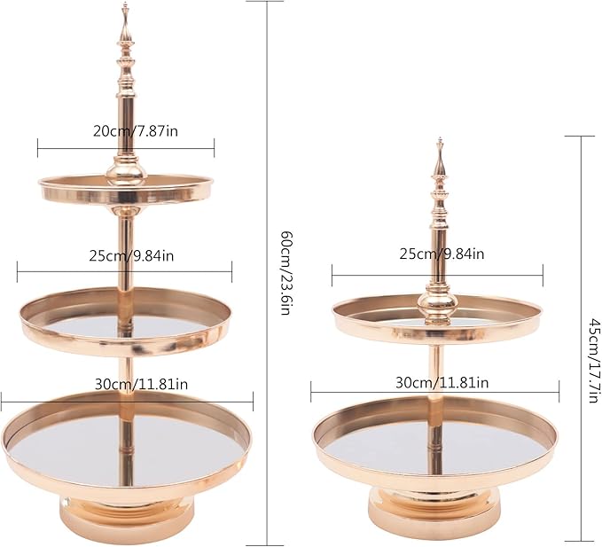 10 Pcs Wedding Cake Stand Set Dessert Table Display Set, Gold Tempered Glass Metal Cupcake Tray Candy Fruit Display Tower for Afternoon Tea Birthday Party Baby Shower Anniversary