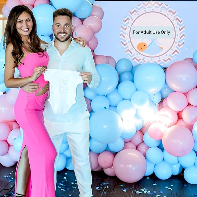 Pink and Blue Party Balloons,Pink Blue Latex Balloons 50 Pcs 12 inch Blue and Pink Gender Reveal Party Balloons for Gender Reveal Wedding Engagement Birthday Parties Baby Shower Decoration