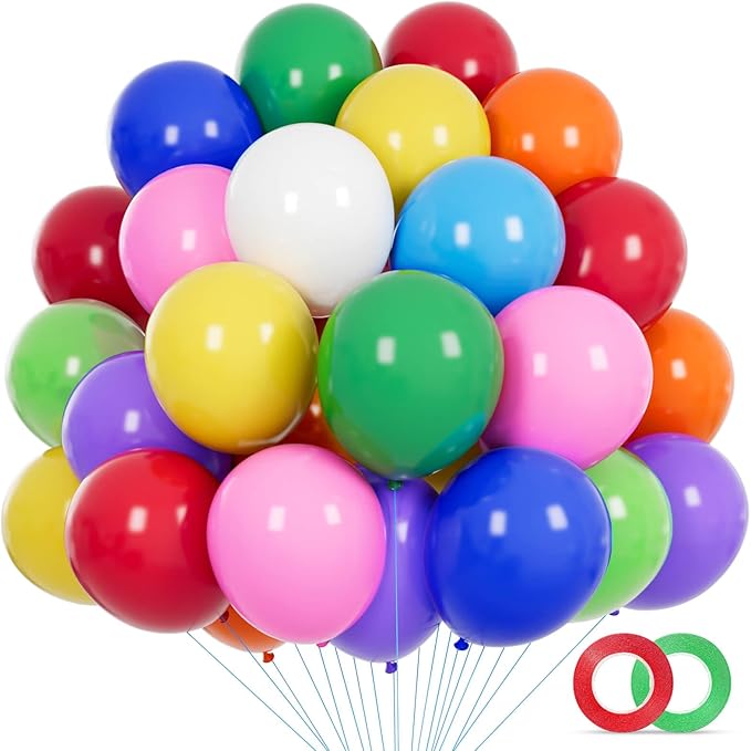 110Pcs 5 Inch Balloon Assorted Colors, Mini Latex Small Balloon, 5 Inch Latex Balloon for Party Birthday Baby Shower.(Color)