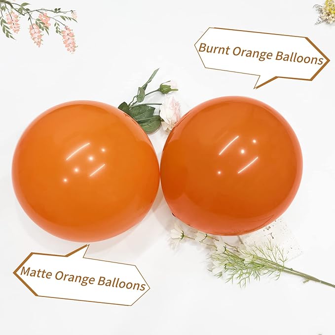 Burnt Orange Balloons Garland Arch Kit Dark Orange Balloon Different Sizes 12Inch 5Inch Fall Balloons for Thanksgiving/Baby Shower Party Decorations