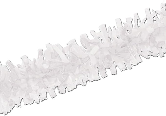 Beistle White Tissue Festooning Garland-1 Pc