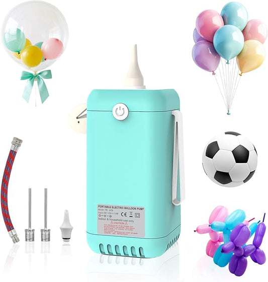 Ball Pump Balloon Pumps Electric, Balloon Pump Portable Long Animal Balloon Pump, Electric Blower Machine Inflator Basketball Pump 260 Balloon Pump for Party/Wedding/Birthday Decorations