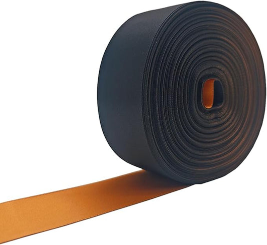 Black and Gold Satin Ribbon, 1-1/2 Inch x 30 Yards Double Faced Two-Tone Thick Ribbon for Elegant Gift Wrapping, Wedding Decor, Luxury Packaging, Bows, Crafts & Party Decorations