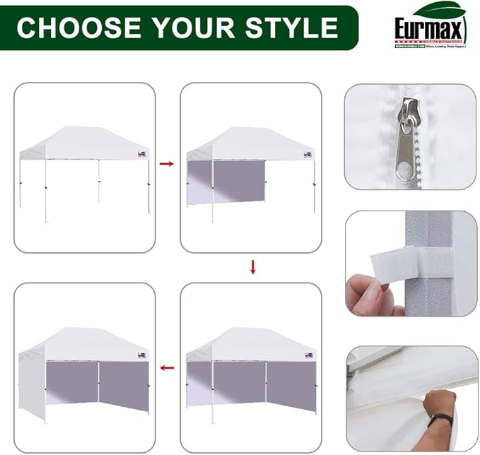 Eurmax USA 10x15ft Pop Up Canopy, Commercial Instant Tent for Outdoor Events, Patented No-Tip Rolling Storage Bag with 4 Sandbags,UV & Water Resistant,Heavy Duty Portable Shelter Gazebo,Turqouise