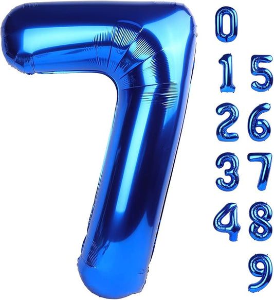 40 Inch Navy Blue 7 Balloon Numbers, Six Seven Birthday Decorations, 7 17 27 70 Year Old Balloon, Balloon Number for Engagement, Wedding
