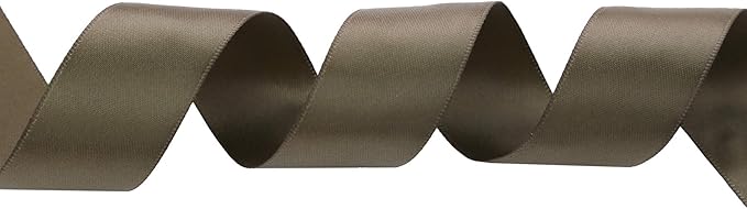 ITIsparkle 1" Inch Double Faced Satin Ribbon 50 Yards-Roll Set for Gift Wrapping Scrap Books Party Favor Hair Braids Baby Shower Decoration Floral Arrangement Craft Supplies, Dark Olive Ribbon