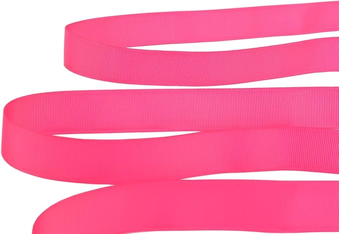 Ribbonitlux 1" Wide Solid Grosgrain Ribbon 25 Yards (176-Fuchsia）, Set for Gift Wrapping, Party Decor, Sewing Applications, Wedding and Craft
