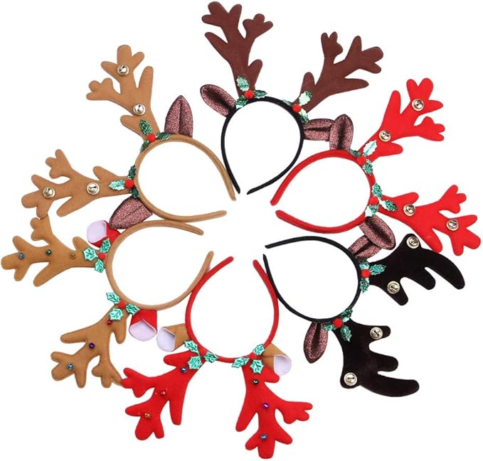 Myuilor Reindeer Antlers Headband Christmas and Easter Party Headbands Deer