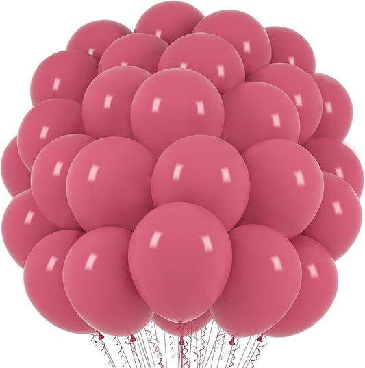 Voircoloria Retro Hot Pink Balloons, 66pack 12inch Blush Hot Pink Balloons Latex Party Balloons for Birthday Baby Shower Valentine's Day Graduation Wedding Gender Reveal Anniversary Party Decorations