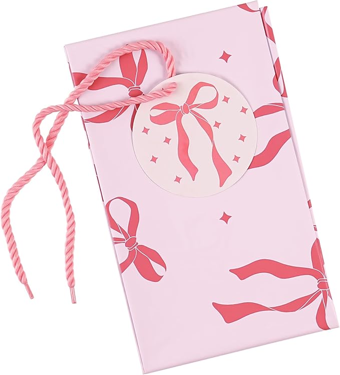 WRAPAHOLIC 56" Large Pink Bow Plastic Gift Bag - Pink Ribbon Bow Jumbo Bike Bag Gift Wrap for Girl Birthday, Baby Shower, Bachelorette Party, Valentine's Day - 56" H x 36" W