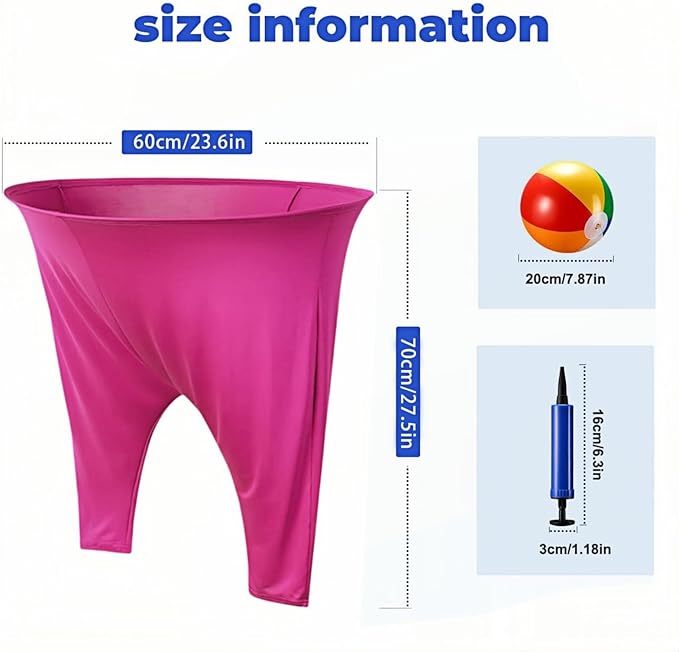 Granny Pants Yard Game Set, Oversized Giant Pants Outdoor Party Game with Bouncy Balls & Air Pump, Ultimate Backyard Games for Family Reunion, Carnival & Friends Gathering