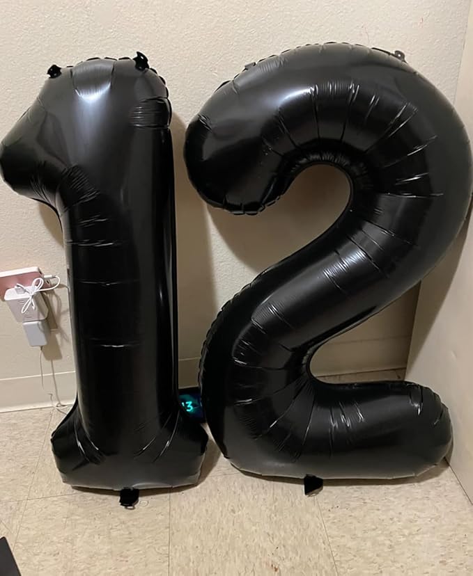 40 inch Number Balloon 0-9 Black Large Number 4 Balloons,Digital Balloons for Birthday Party Celebration Decorations Supplies, Helium Foil Number Balloons for Wedding Anniversary