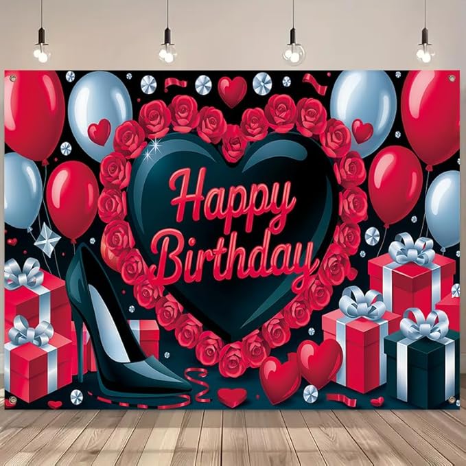 71x43 inch Birthday Porch Banner Large hanging birthday party decoration suitable for indoor/outdoor terraces and backyards - Colorful celebration banner slogan with "Happy Birthday" design, made of high strength and durable fabric, suitable for partie...