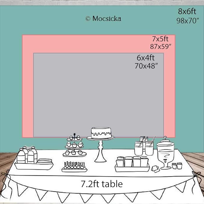 Mocsicka Cotton Customized Backdrop for Birthday Baby Shower Weeding Event Party Background Banner (13x8ft)