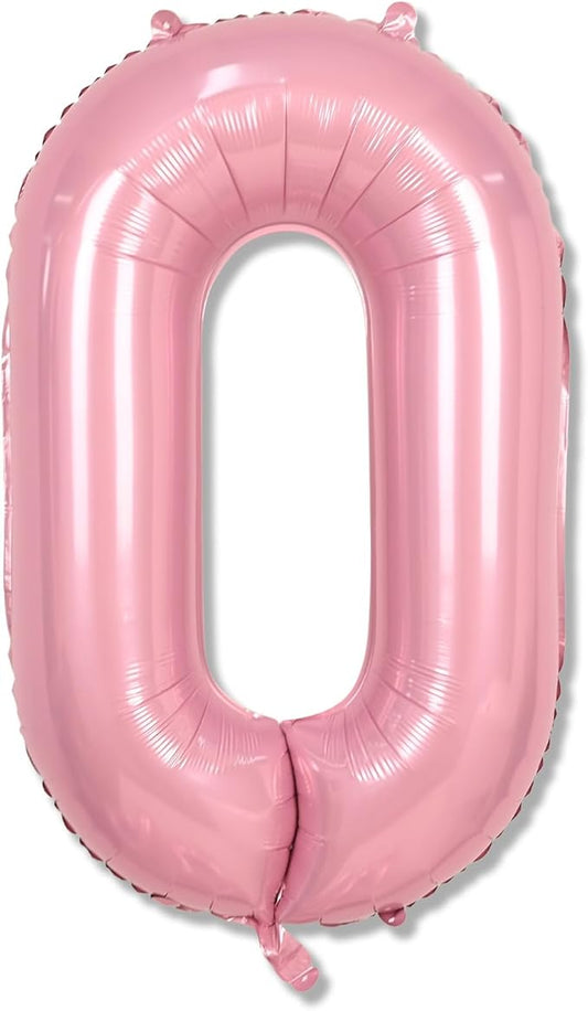 40 Inch Pearl Pink Large Letter Balloons - A to Z, Self Inflating Pink Foil Alphabet O Mylar Balloons for Girls' Birthday Party & Anniversary Decorations