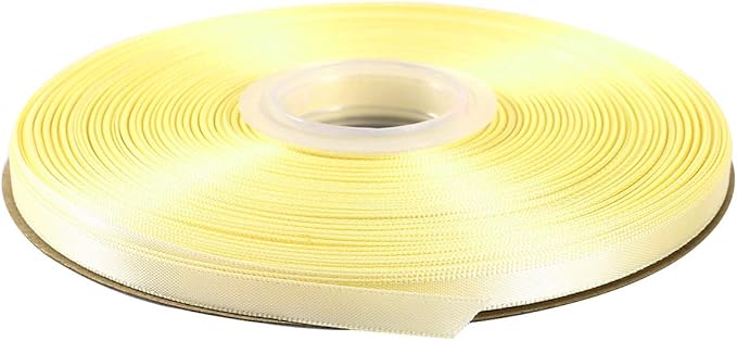 ITIsparkle 1/4" Inch Double Faced Satin Ribbon 50 Yards-Roll Set for Gift Wrapping Scrap Books Party Favor Hair Braids Baby Shower Decoration Floral Arrangement Craft Supplies, Ivory Ribbon
