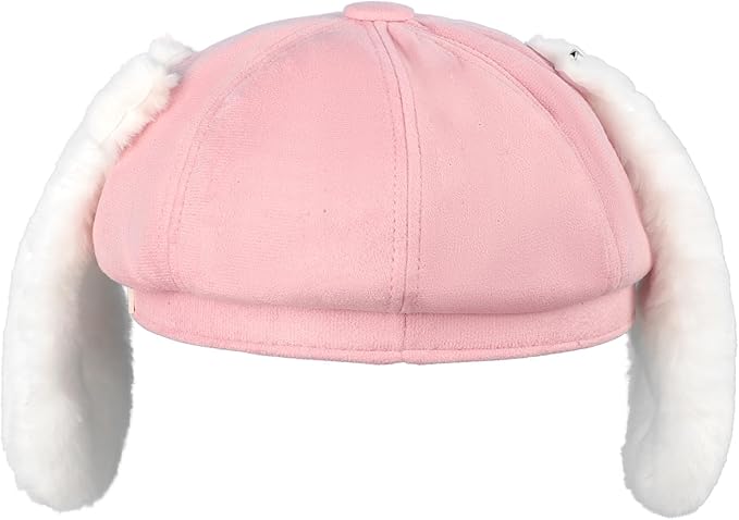 JIAHG Sweet Puppy Ears Beret Hat Cute Bunny Animal Ear Lolita Cabbie Cap Adjustable French Painter Y2K Fashion Beanie Cap