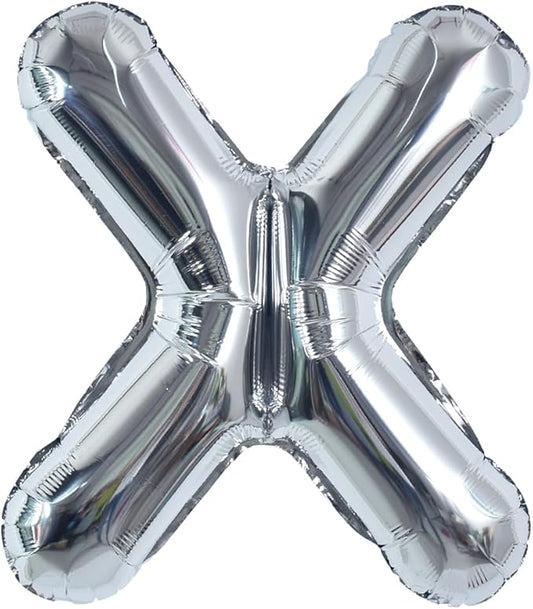 TONIFUL 40 Inch Large Silver Letter X Balloons Helium Balloons,Foil Mylar Big Letter Balloons for 2026 New Year Eve Graduation Wedding Baby Shower Birthday Party Anniversary Supplies Decorations