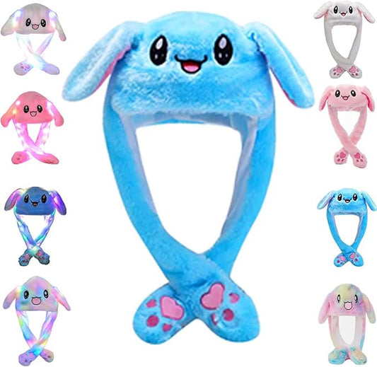 umbresen Bunny Hat Ear Moving Jumping Rabbit Hat Funny Plush Cap for Kids
