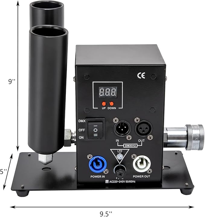 Stage Fog Maker CO2 Jet Smoke Machine 150W CO2 DMX Cannon Air Column CO2 Jet Machine 6 MPa Night Club Bar DJ Party Stage Show Jet Effect Fogger Smoker