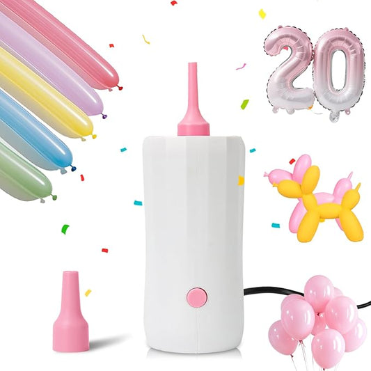 Ball Pump Balloon Pumps Electric, Balloon Pump Portable Long Animal Balloon Pump, Electric Blower Machine Inflator Basketball Pump 260 Balloon Pump for Party/Wedding/Birthday Decorations