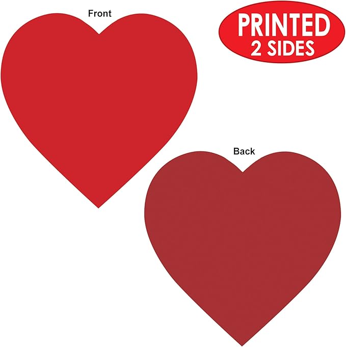 Beistle 36-Piece RedPrinted Heart Cutout, 12-Inch