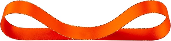 1" Double Face Satin Ribbon with Gold Edge 25 Yards (761-Autumn Orange), Perfect for Gift Wrapping, Party Decor, Wedding and Craft